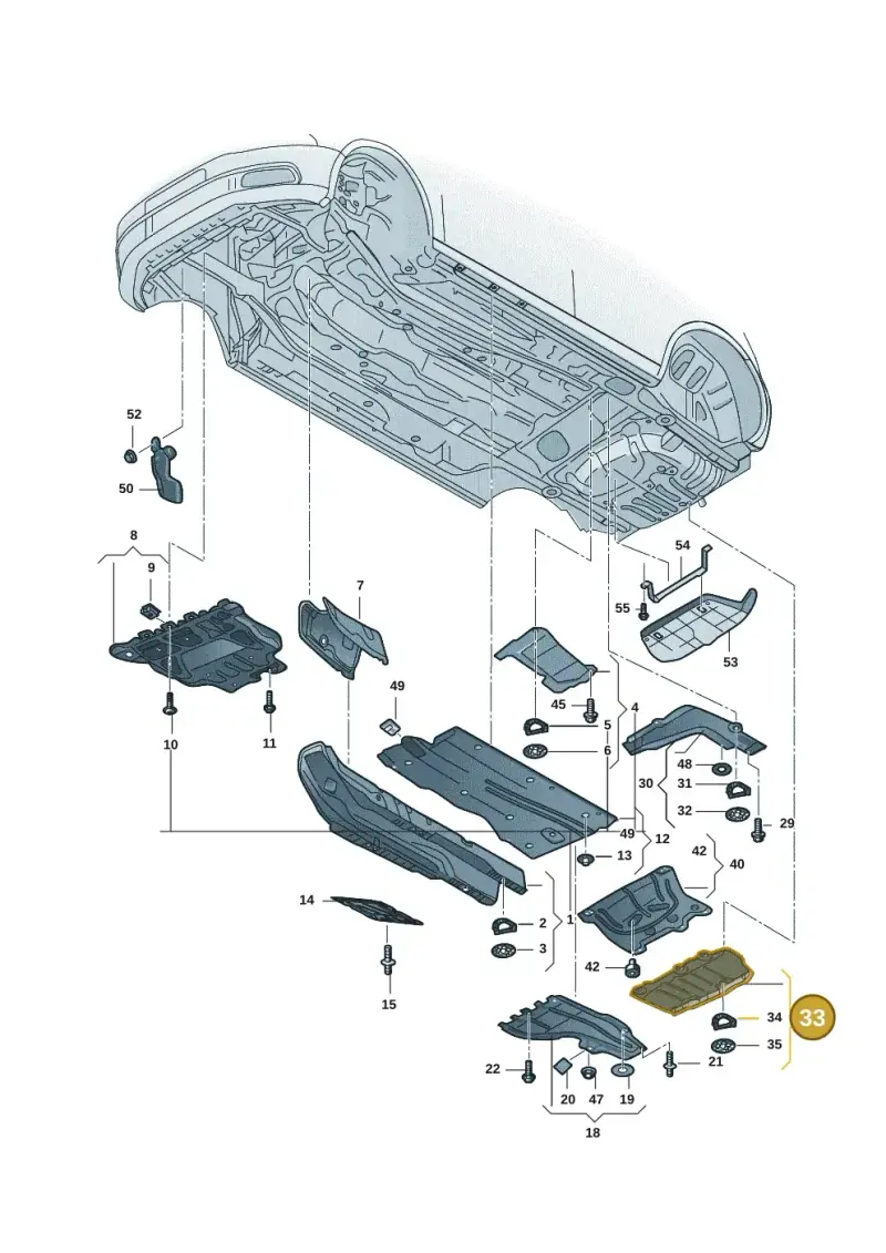 5Q0825701C — Volkswagen Golf 1.5 (2020-) diagram 5hg825000, position 33