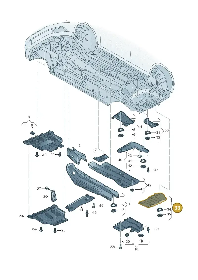 5Q0825701C — Volkswagen Golf 1.4 BlueMotion (2012-2017) diagram 746825000, position 33