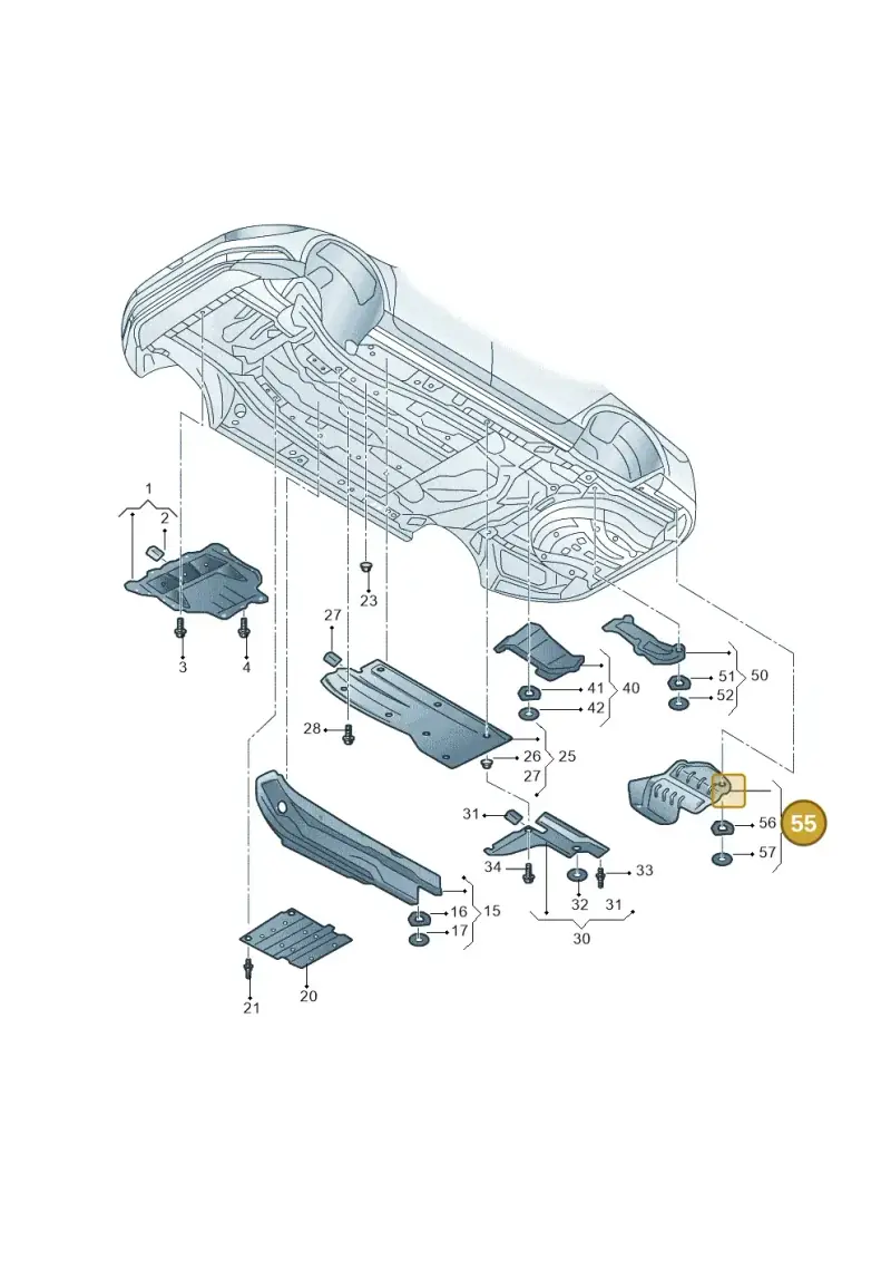 5Q0825711B — Volkswagen Bora (2018-) diagram 437825000, position 55