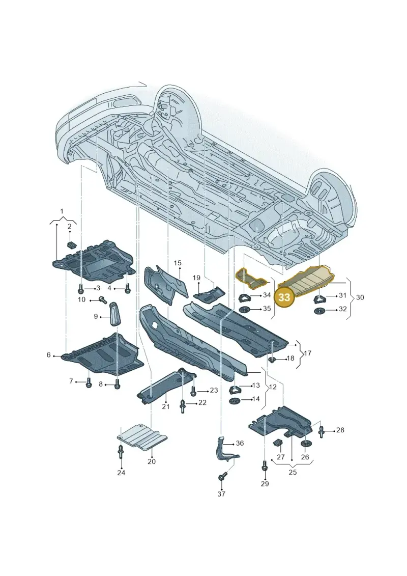 5Q0825721B — Volkswagen T-Roc (2018-) diagram 436825010, position 33