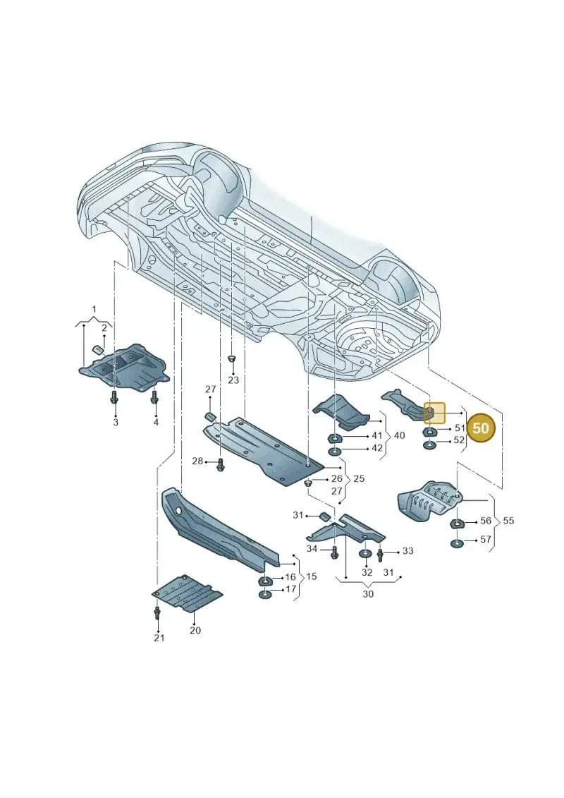5Q0825721B — Volkswagen Bora (2018-) diagram 437825000, position 50