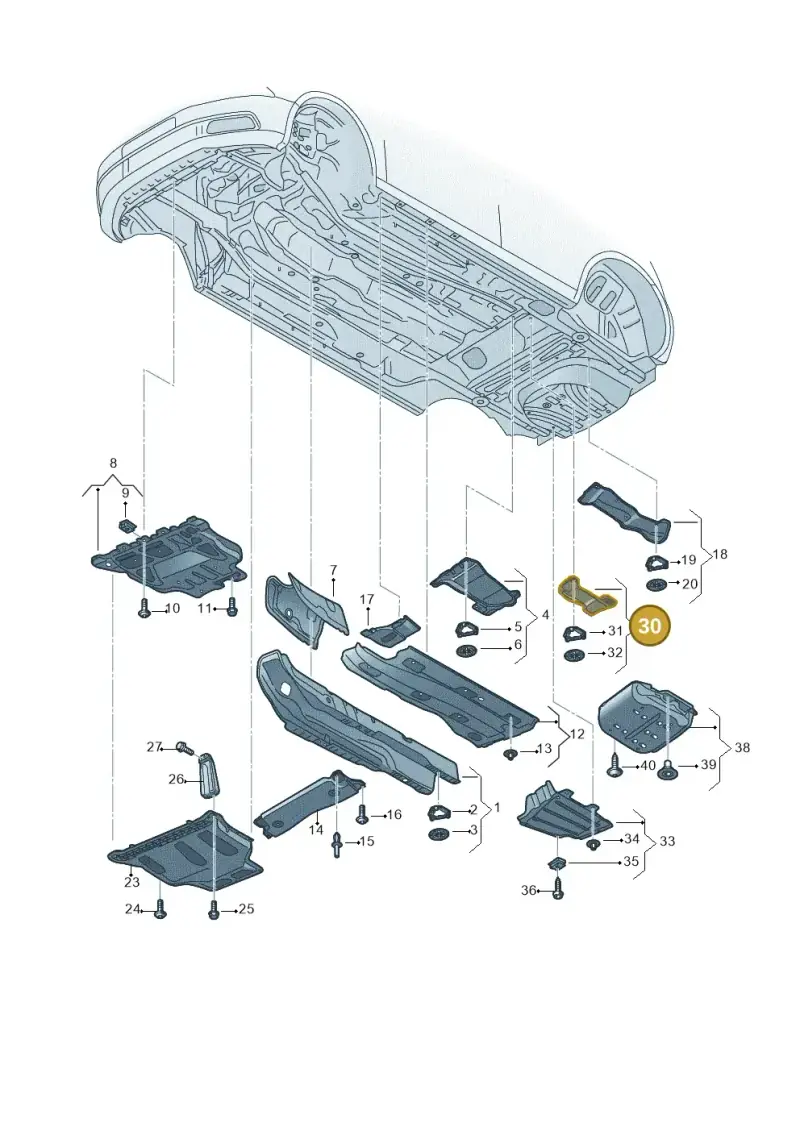 5Q0825721E — Volkswagen Golf Estate 1.4 (2014-2017) diagram 763825000, position 30