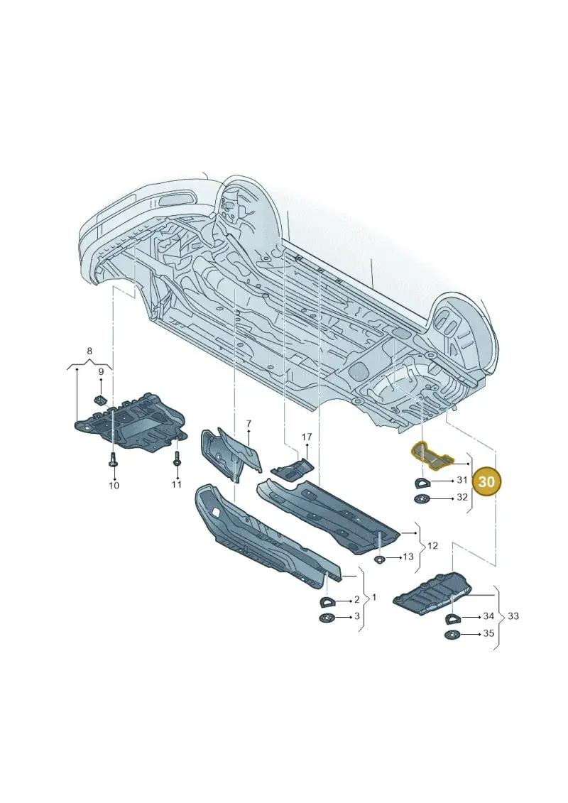 5Q0825721F — Volkswagen Golf 1.4 (2013-2020) diagram 769825000, position 30