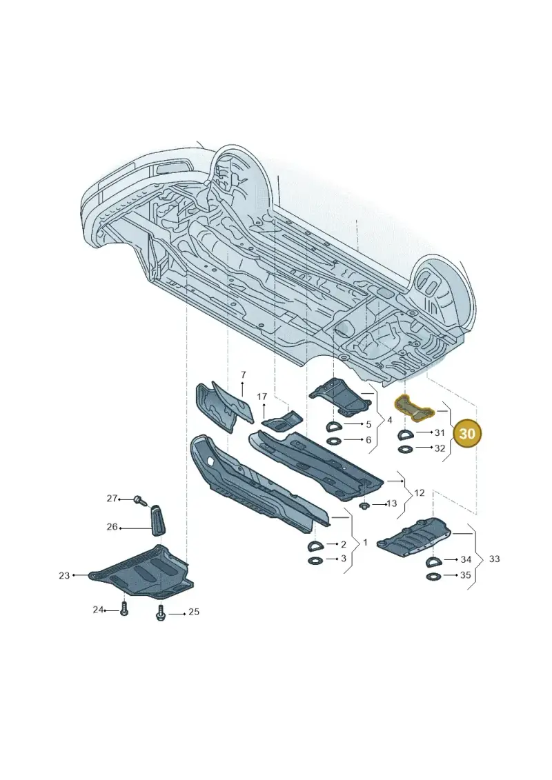 5Q0825721F — Volkswagen Golf 1.6 (2015-2019) diagram 867825000, position 30