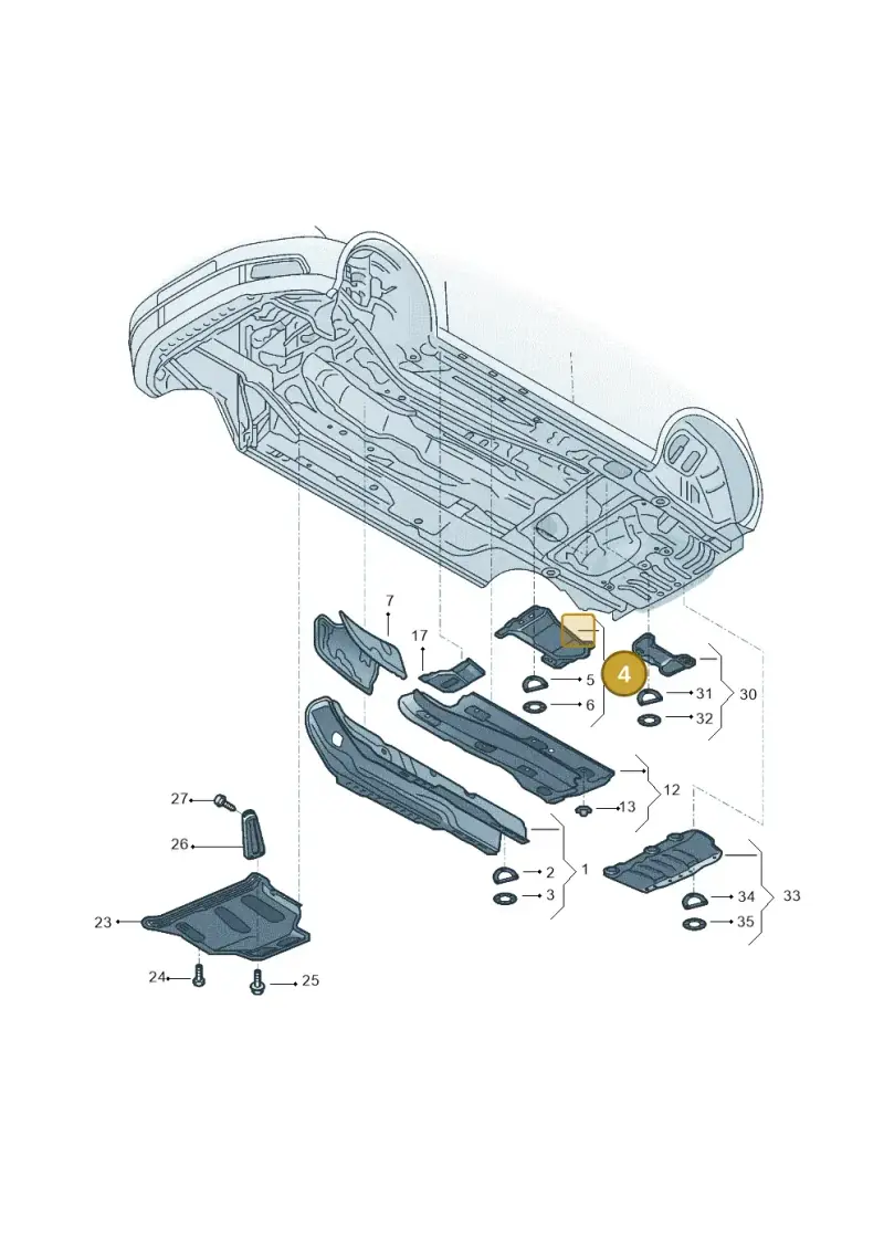 5Q0825729 — Volkswagen Golf 1.6 (2015-2019) diagram 867825000, position 4