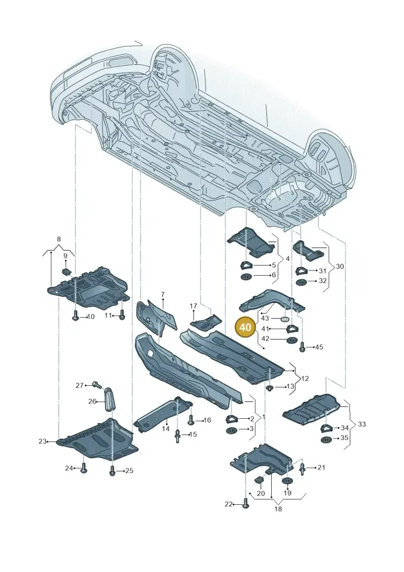 5Q0825735B — Volkswagen Golf 2.0 (2016-2020) diagram 746825000, position 40