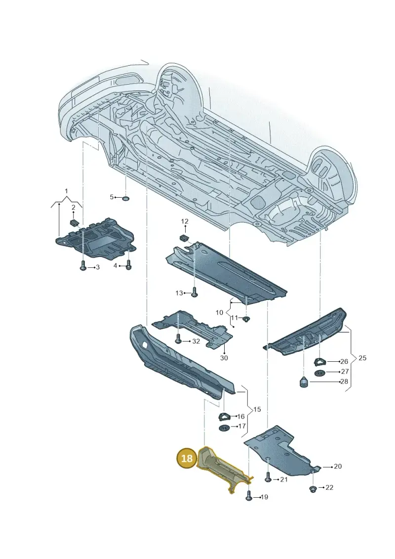 5Q0825755D — Volkswagen Golf 2.0 (2016-2020) diagram 746825200, position 18