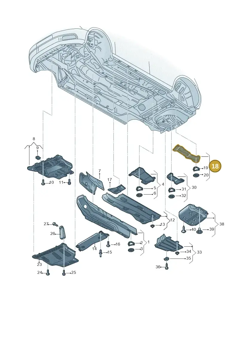 5Q0825756 — Volkswagen Golf Estate 1.4 (2014-2017) diagram 763825000, position 18