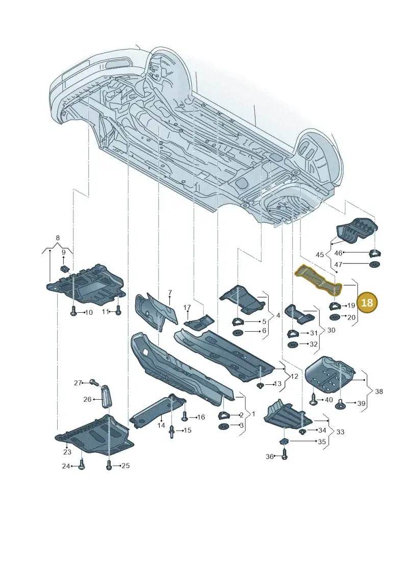 5Q0825756 — Volkswagen Golf 2.0 (2016-2020) diagram 827825500, position 18
