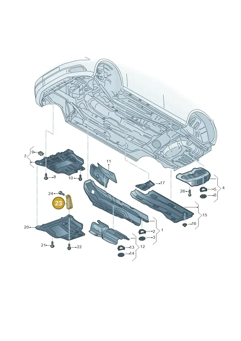 5Q0825922 — Volkswagen Golf Estate (2013-2017) diagram 746825100, position 23