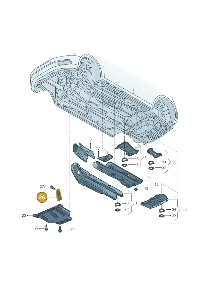 5Q0825922 — Volkswagen Golf 1.6 (2015-2019) diagram 867825000, position 26