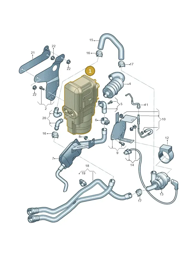5Q0898008J — Volkswagen Atlas (2016-2023) diagram 829819700, position 1