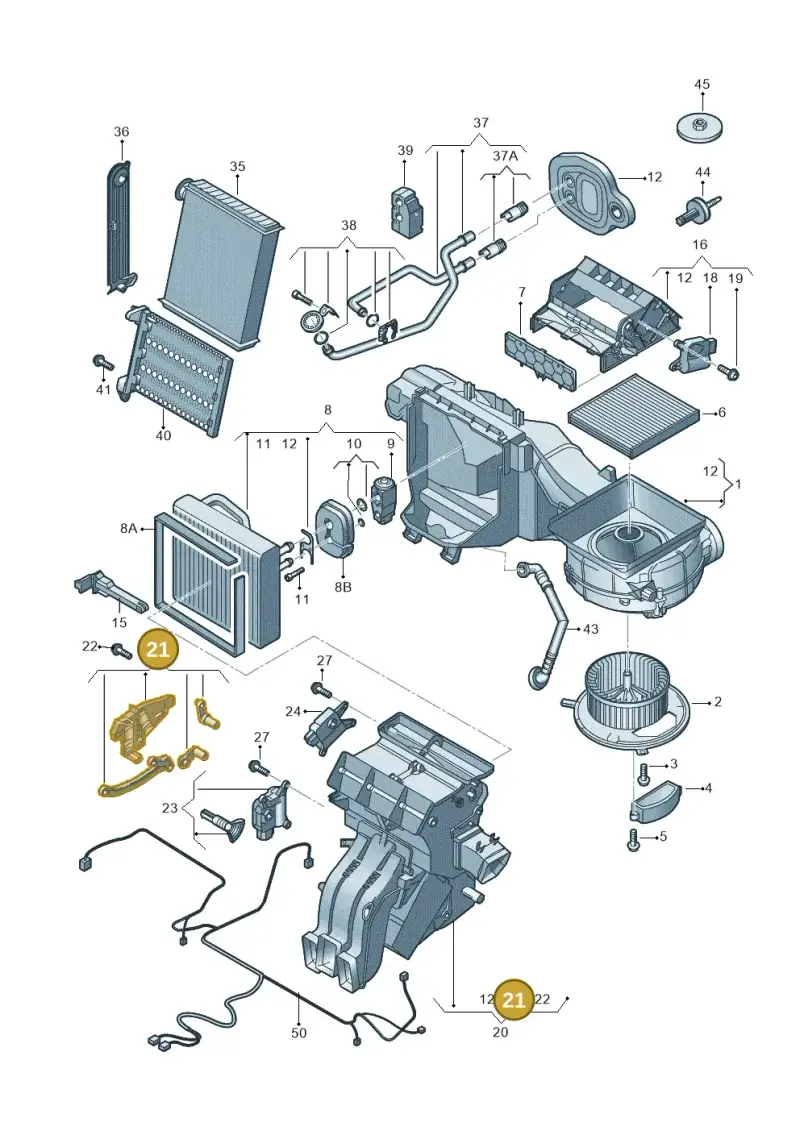 5Q0898141D — Volkswagen Tiguan 2.0 (2023-) diagram 827820100, position 21