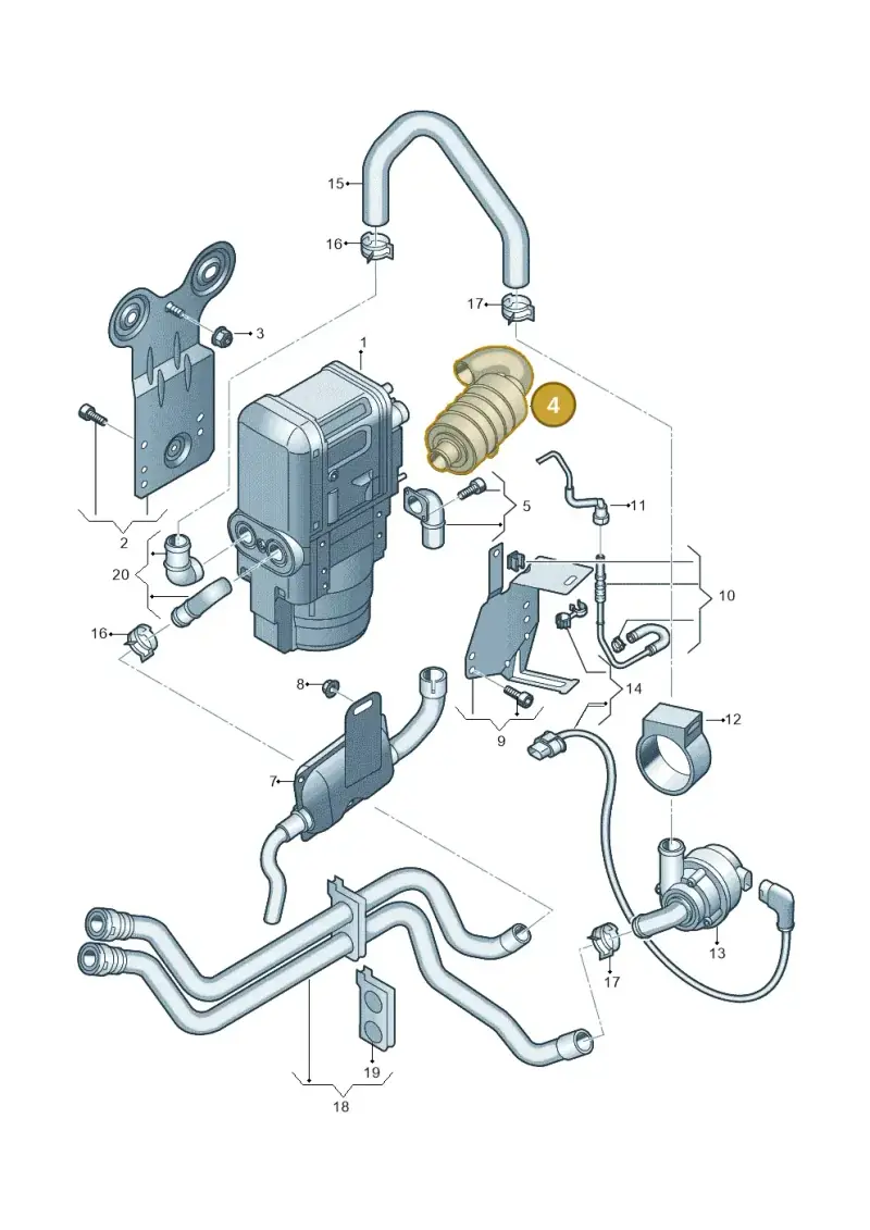 5Q0898144 — Volkswagen Caddy Maxi Kombi (2020-2024) diagram 3j0819700, position 4