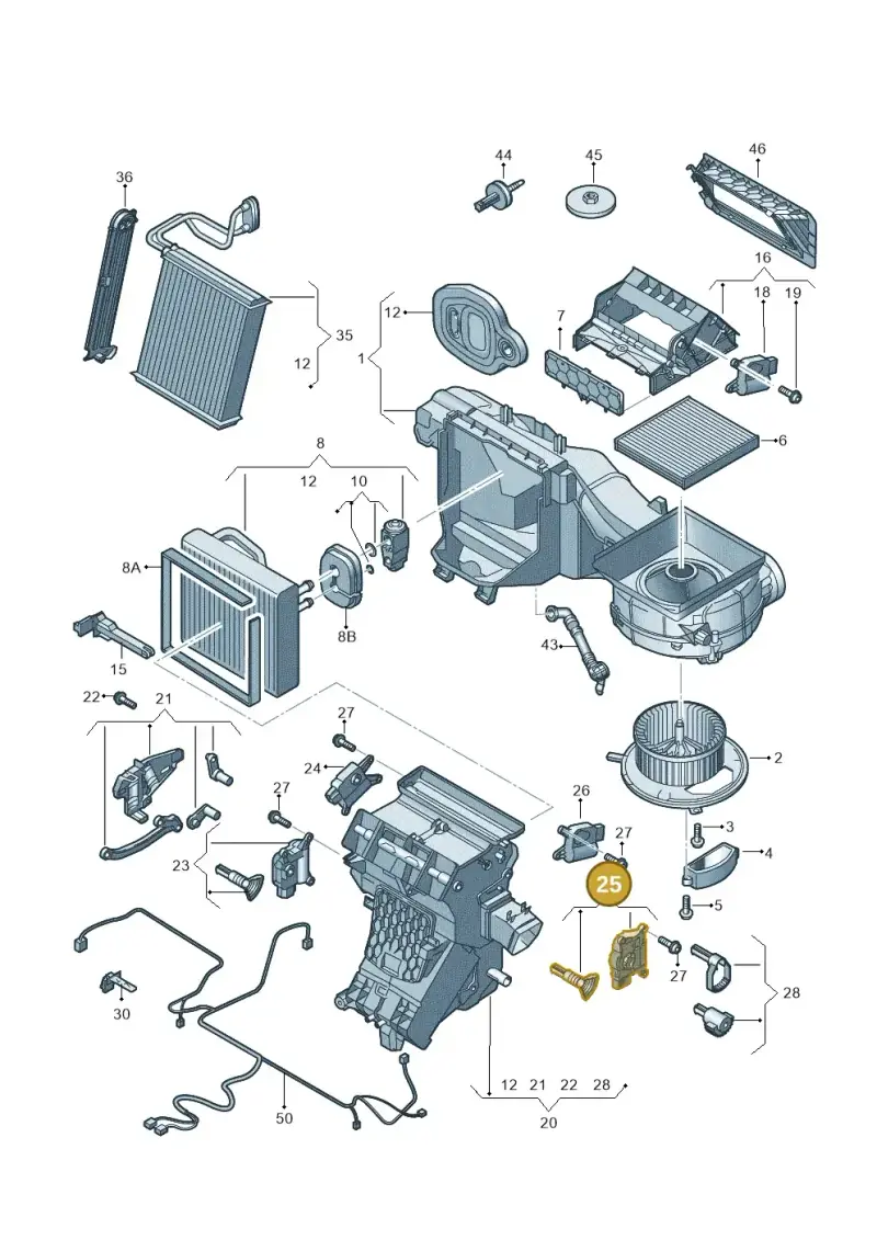 5Q0898511D — Volkswagen E-Crafter 35 (2018-2024) diagram 599820200, position 25