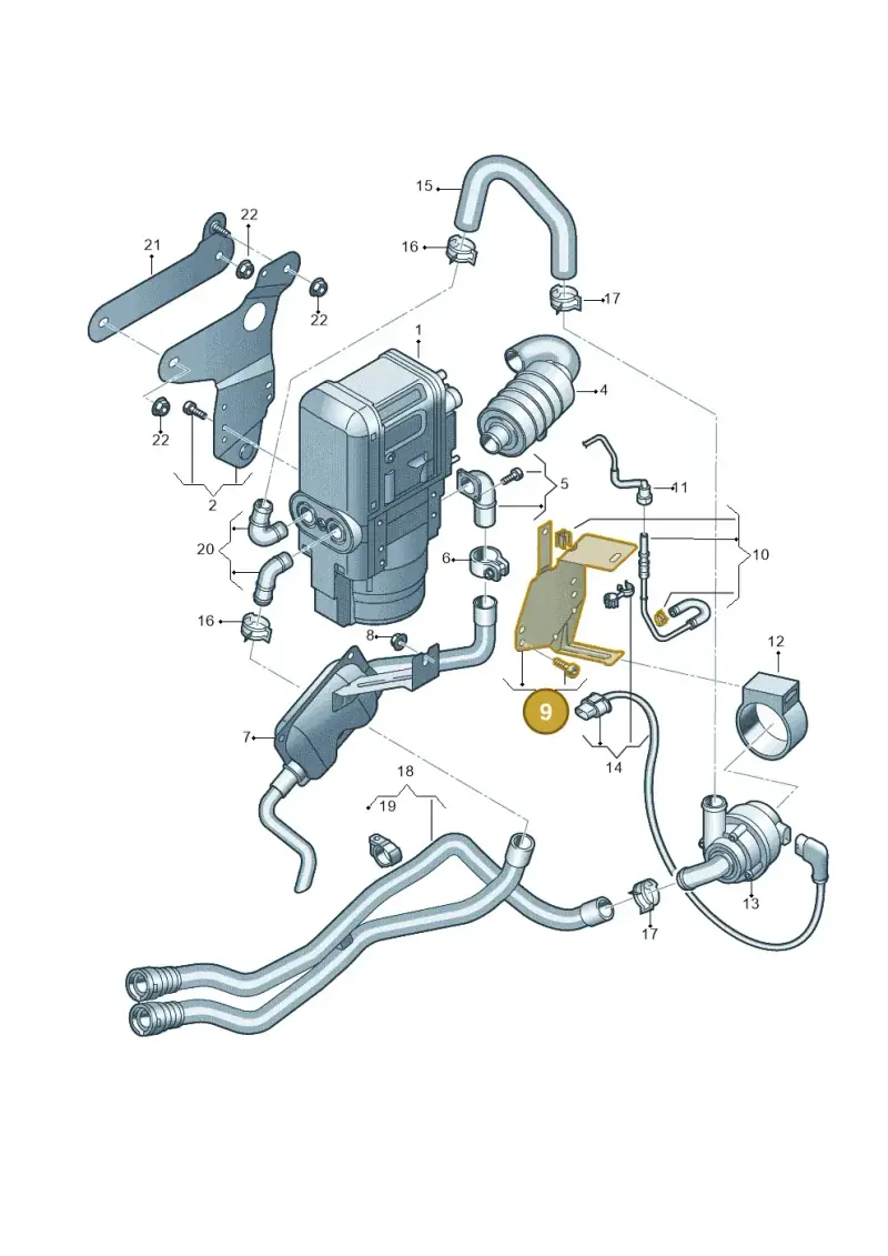 5Q0898595 — Volkswagen Atlas (2016-2023) diagram 829819700, position 9