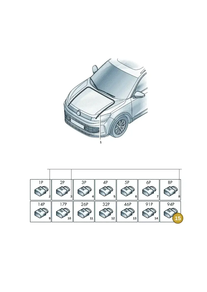 5Q0906385A — Volkswagen Tiguan 2.0 (2023-) diagram 57x971800, position 15