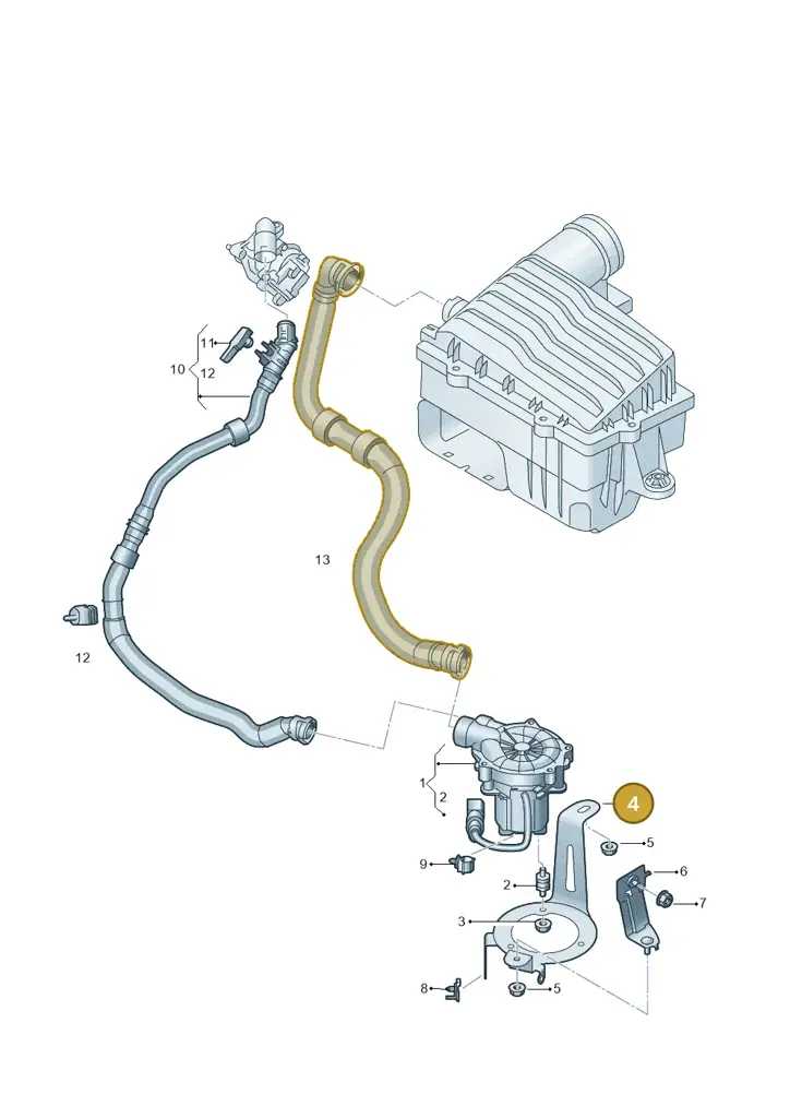 5Q0906617A — Volkswagen Golf 2.0 BlueMotion (2019-2024) diagram 596131100, position 4