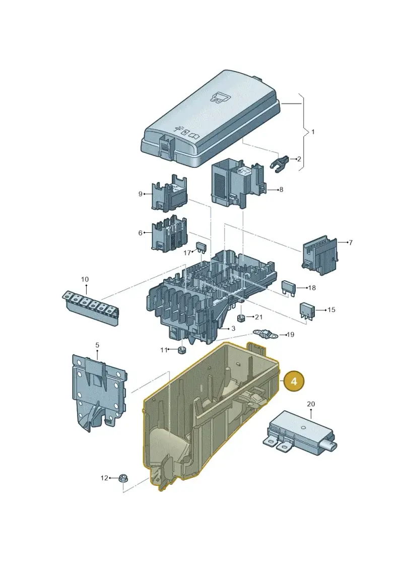 5Q0907361A — Volkswagen Golf Sportsvan 1.6 (2014-2020) diagram 827937020, position 4