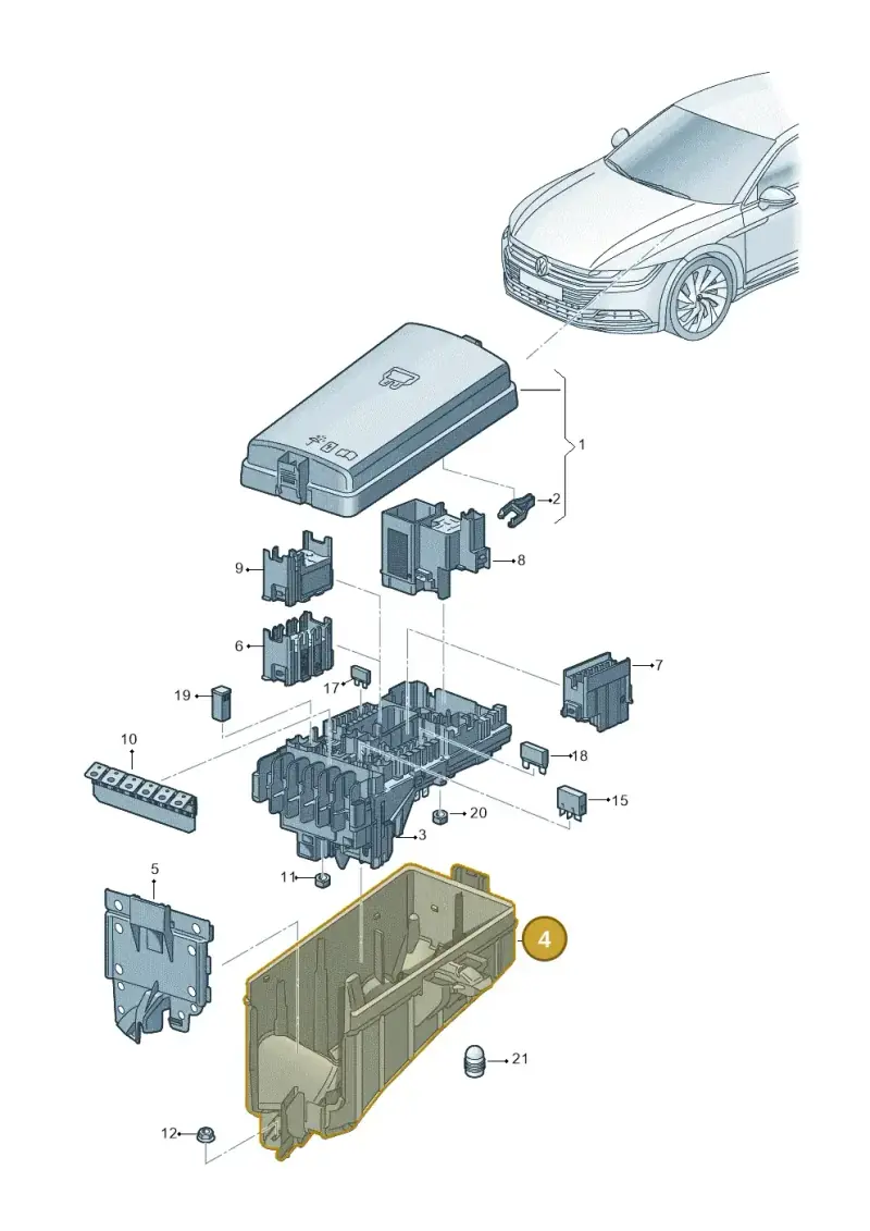 5Q0907361G — Volkswagen Arteon (2017-2023) diagram 828937100, position 4