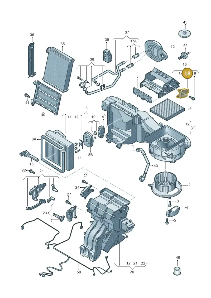 5Q0907511 — Volkswagen T-Roc BlueMotion (2017-2024) diagram 746820100, position 18