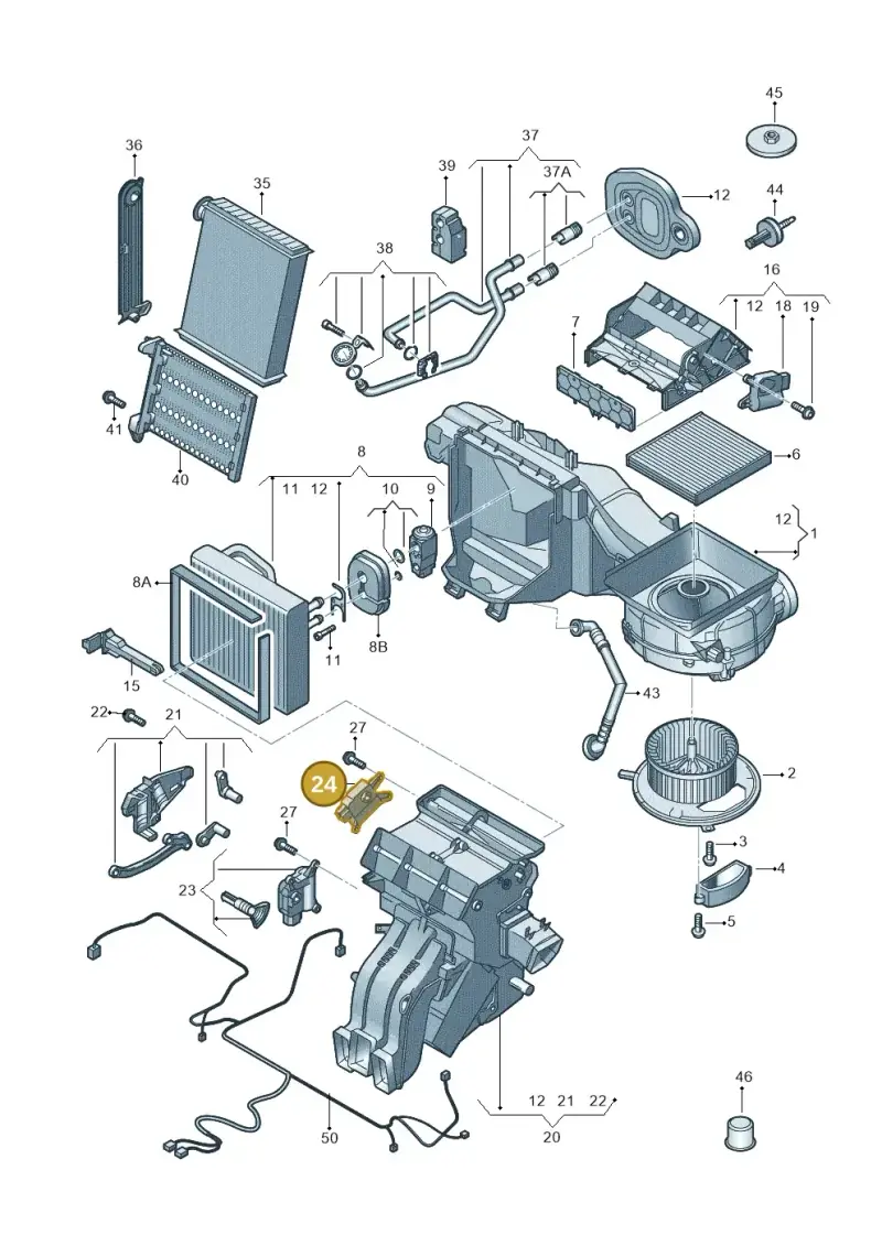 5Q0907511A — Volkswagen T-Roc BlueMotion (2017-2024) diagram 746820100, position 24