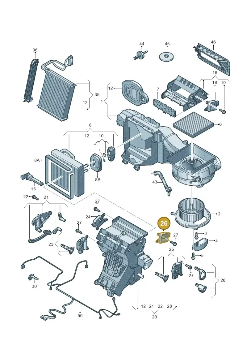 5Q0907511D — Volkswagen E-Crafter 35 (2018-2024) diagram 599820200, position 26