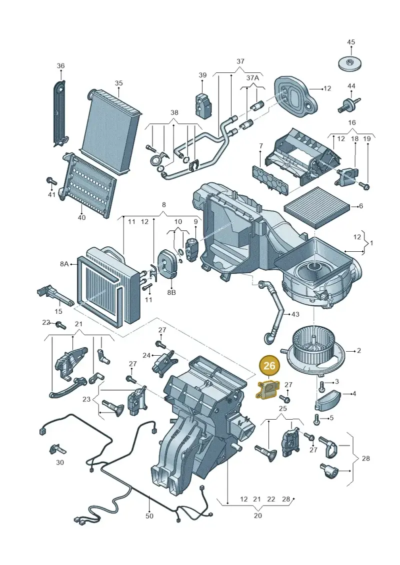 5Q0907511D — Volkswagen Golf 2.0 (2016-2020) diagram 827820200, position 26