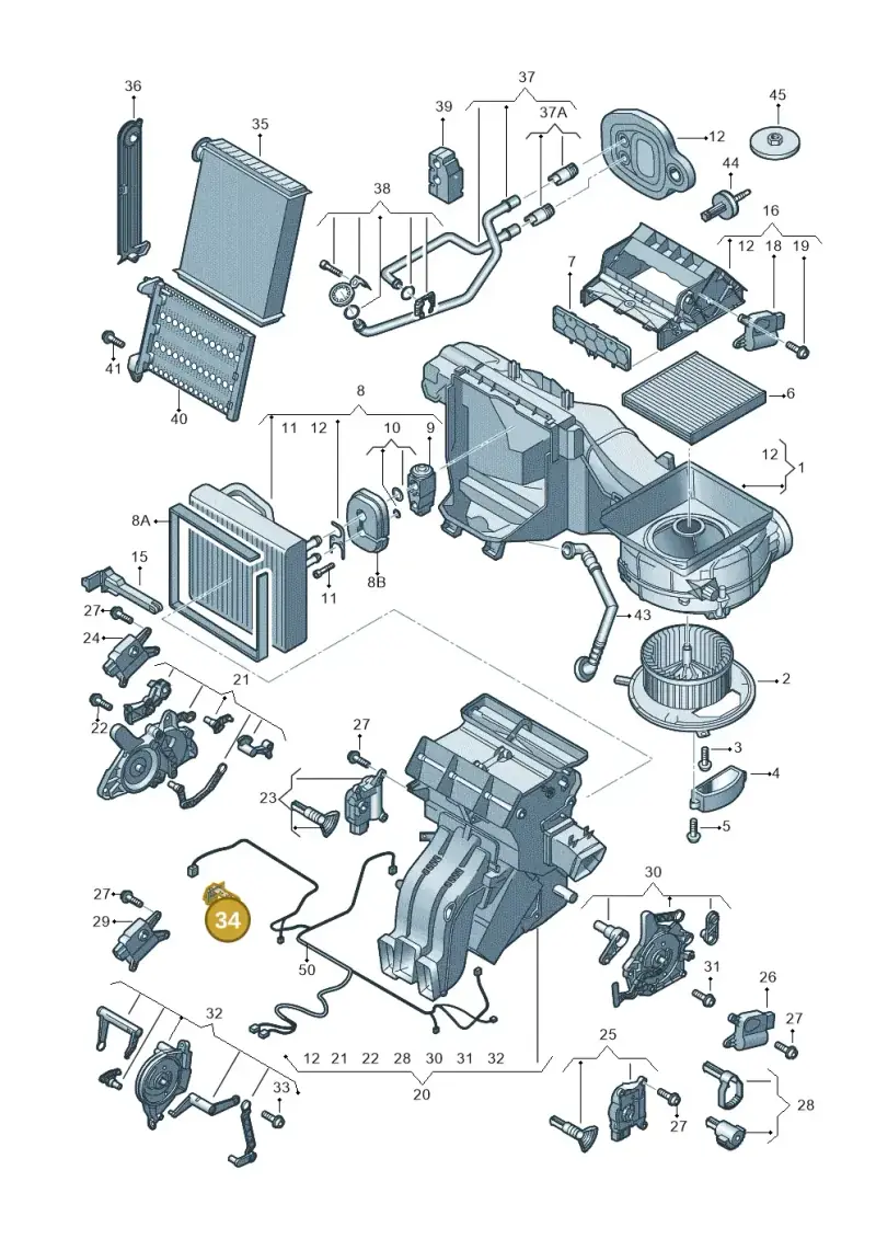 5Q0907543 — Volkswagen Passat estate (2023-) diagram 793820200, position 34