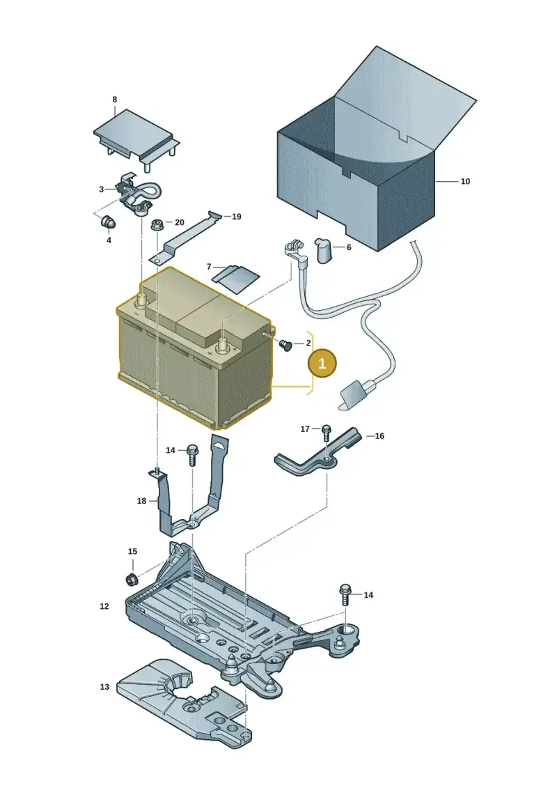 5Q0915089D — Volkswagen Taos 1.4 (2020-2024) diagram 2gm915000, position 1