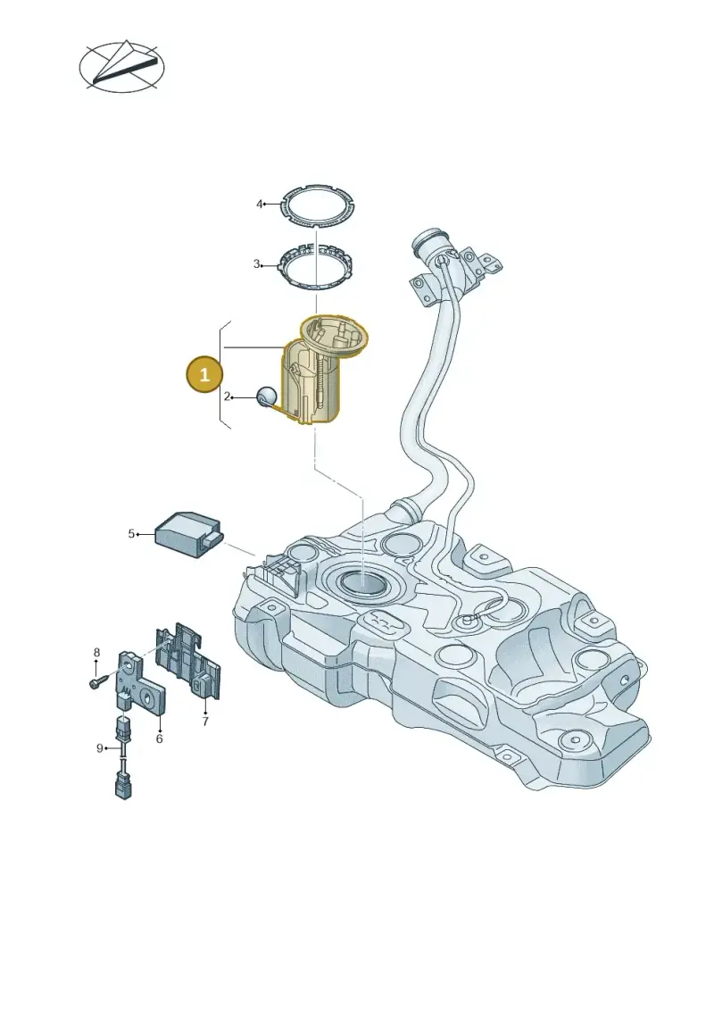 5Q0919051BS — Volkswagen Golf 2.0 (2016-2020) diagram 746919310, position 1