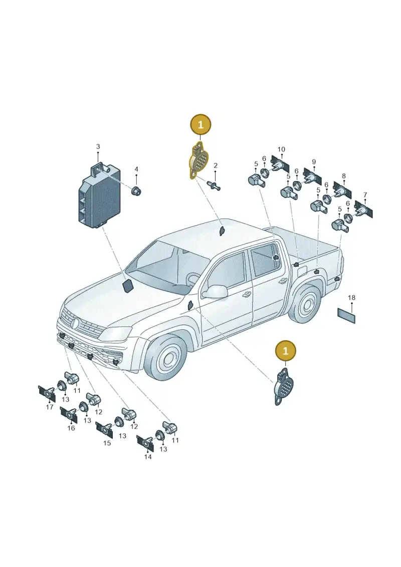 5Q0919279 — Volkswagen Amarok twin cab (2022-) diagram 894919000, position 1