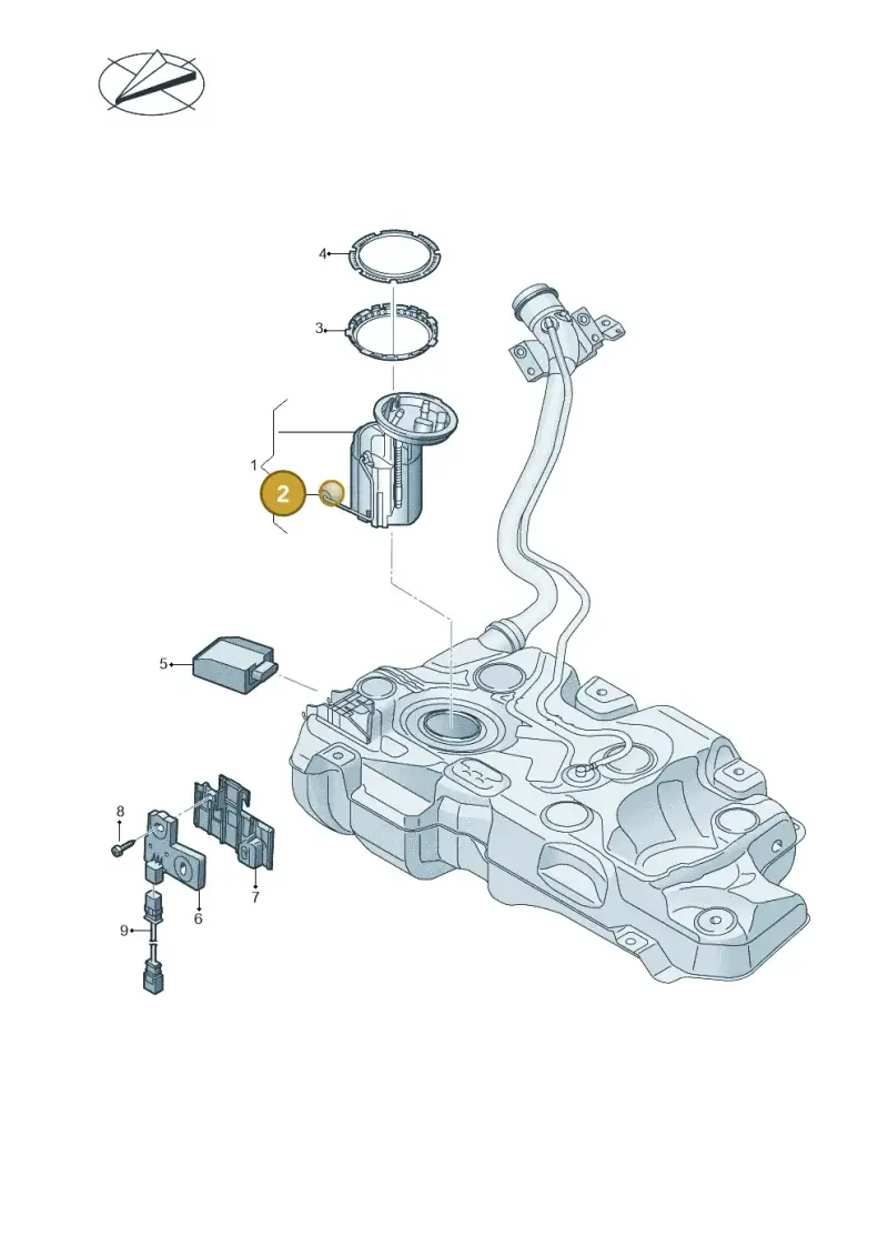 5Q0919673AR — Volkswagen Golf 2.0 (2016-2020) diagram 746919310, position 2