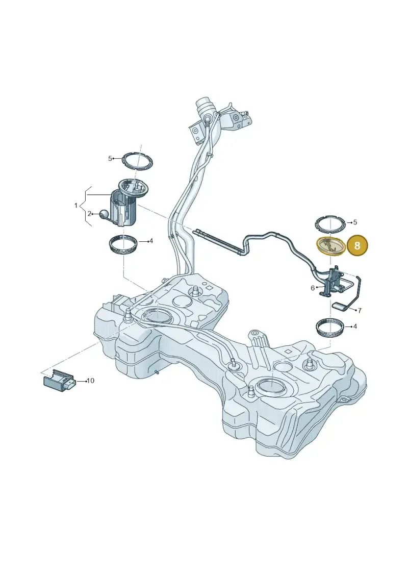 5Q0919679 — Volkswagen Golf 2.0 BlueMotion (2019-2024) diagram 813919036, position 8