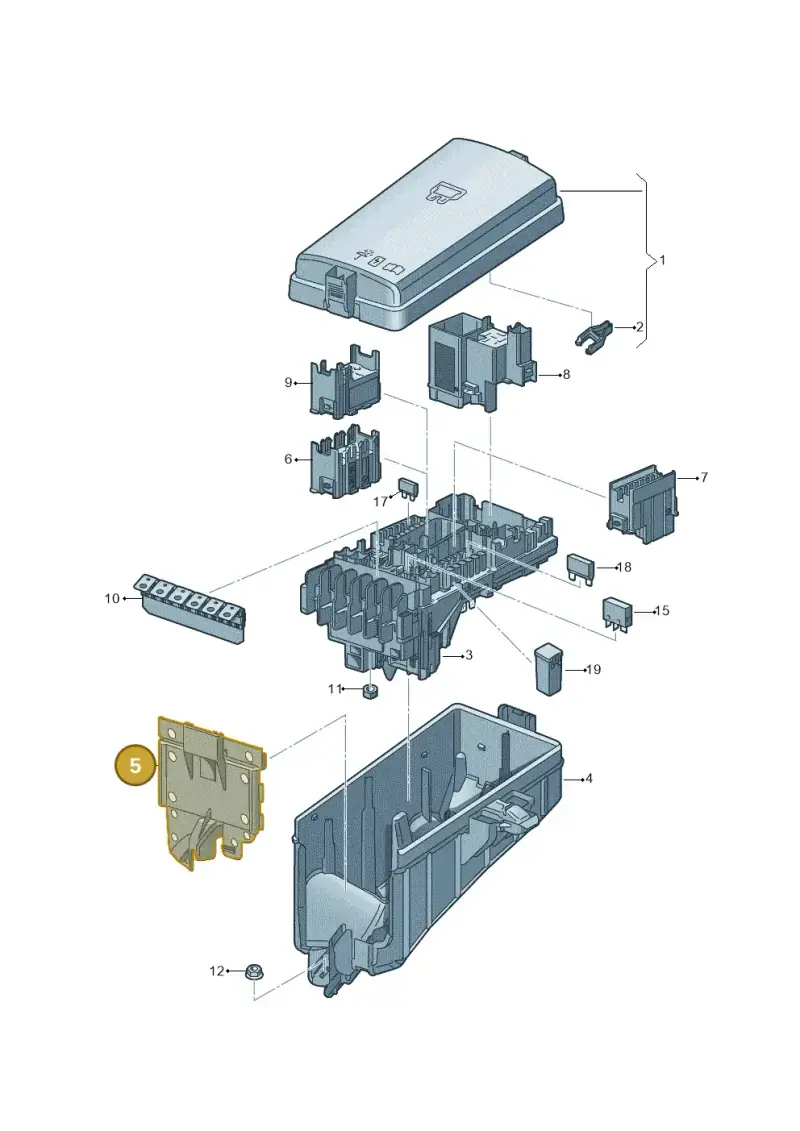 5Q0927165C — Volkswagen Golf 1.6 (2015-2019) diagram 745937200, position 5