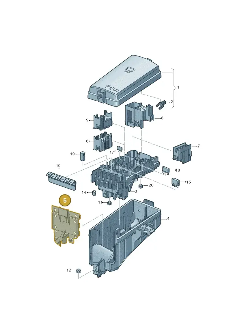 5Q0927165D — Volkswagen Touran 2,0 BlueMotion (2015-2024) diagram 869937100, position 5
