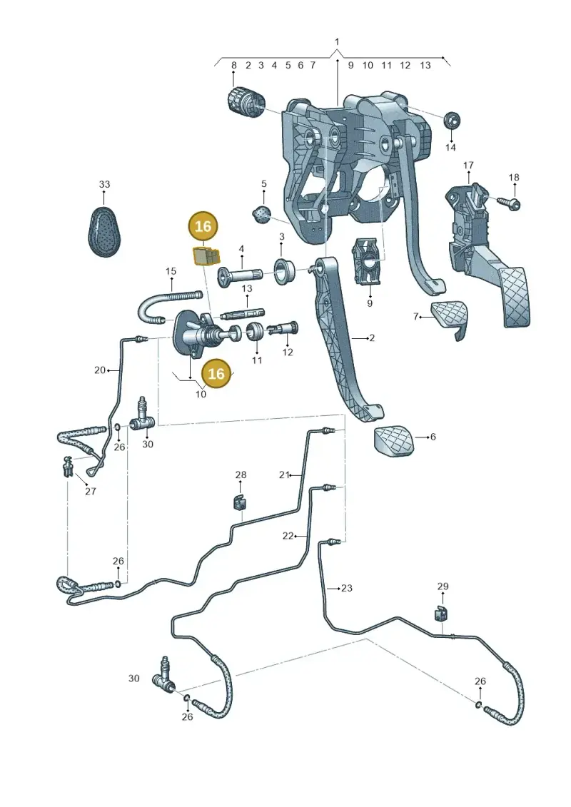 5Q0927810 — Volkswagen MAN TGE 55 (2016-2021) diagram 806721600, position 16