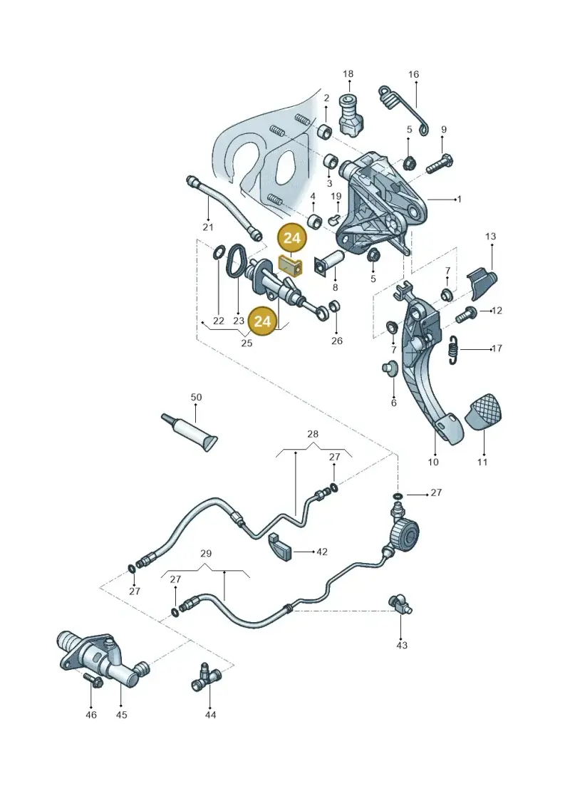 5Q0927810 — Volkswagen Golf 1.6 (2015-2019) diagram 867721025, position 24