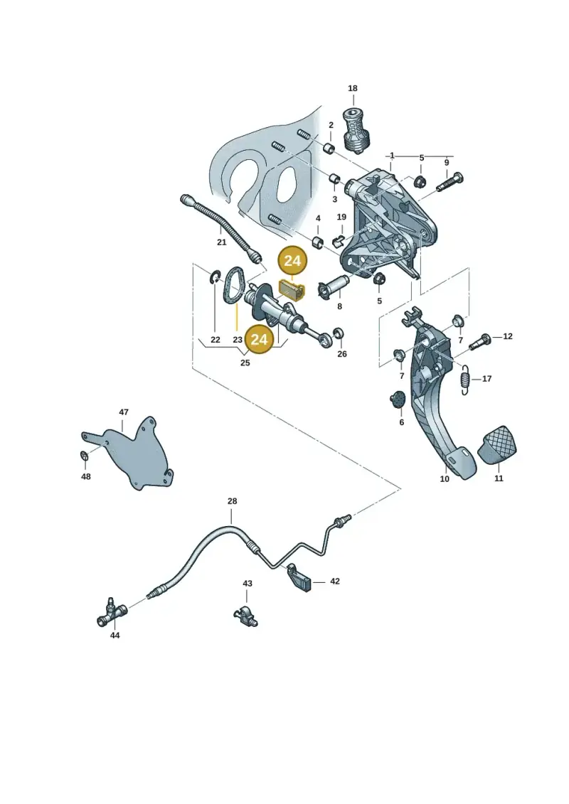 5Q0927810A — Volkswagen Caddy Maxi Kombi (2020-2024) diagram 2ka721250, position 24