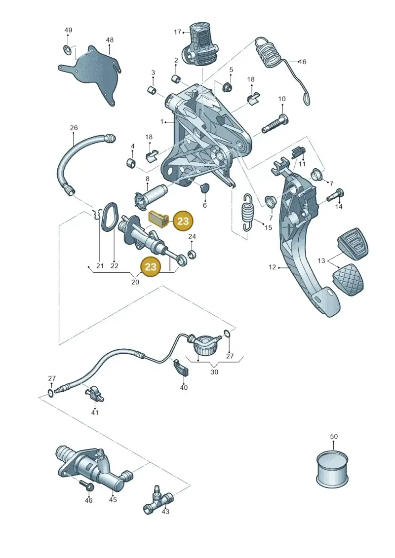 5Q0927810A — Volkswagen T-Roc convertible 1.5 (2019-2024) diagram 813721250, position 23