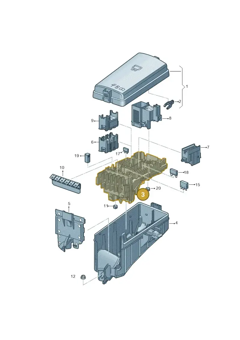 5Q0937125G — Volkswagen Atlas Cross Sport (2019-2023) diagram 829937200, position 3