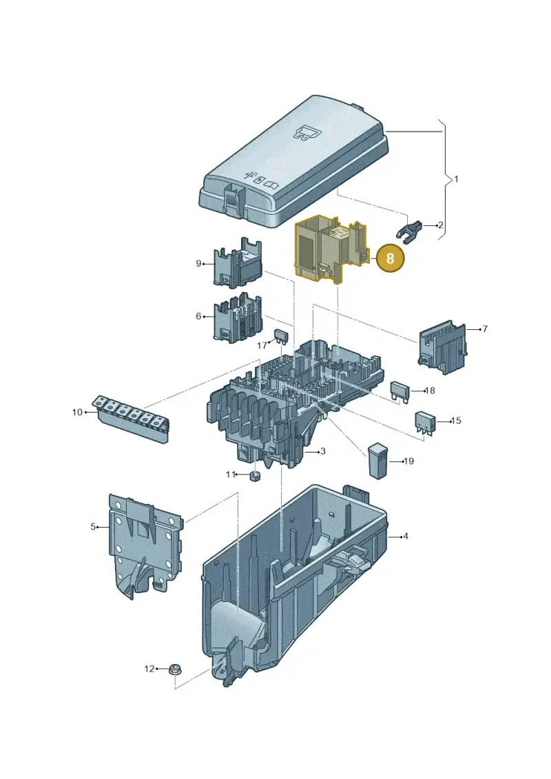 5Q0937503C — Volkswagen Tiguan 2.0 4Motion (2017-2024) diagram 745937200, position 8