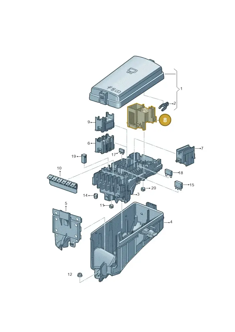 5Q0937503C — Volkswagen Touran 2,0 BlueMotion (2015-2024) diagram 869937100, position 8