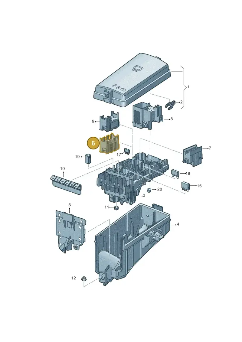 5Q0937507C — Volkswagen Atlas Cross Sport (2019-2023) diagram 829937200, position 6
