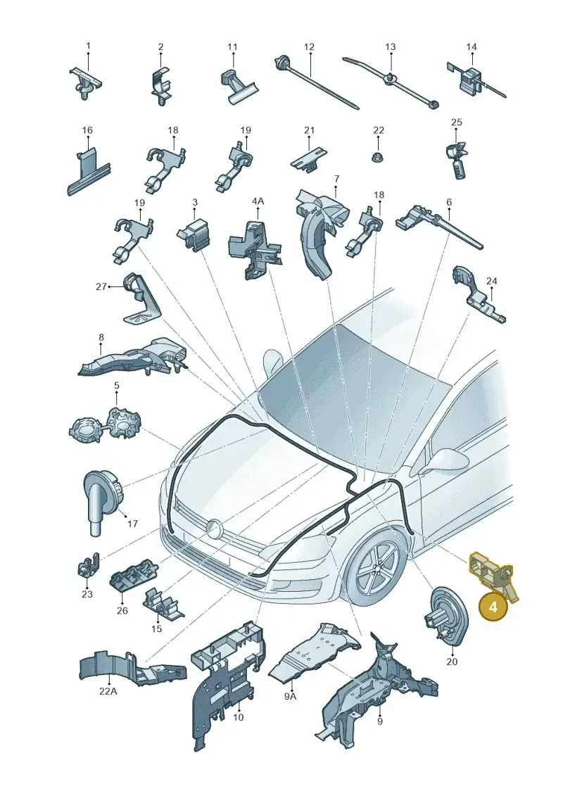 5Q0937545A — Volkswagen Golf 2.0 (2016-2020) diagram 746971870, position 4