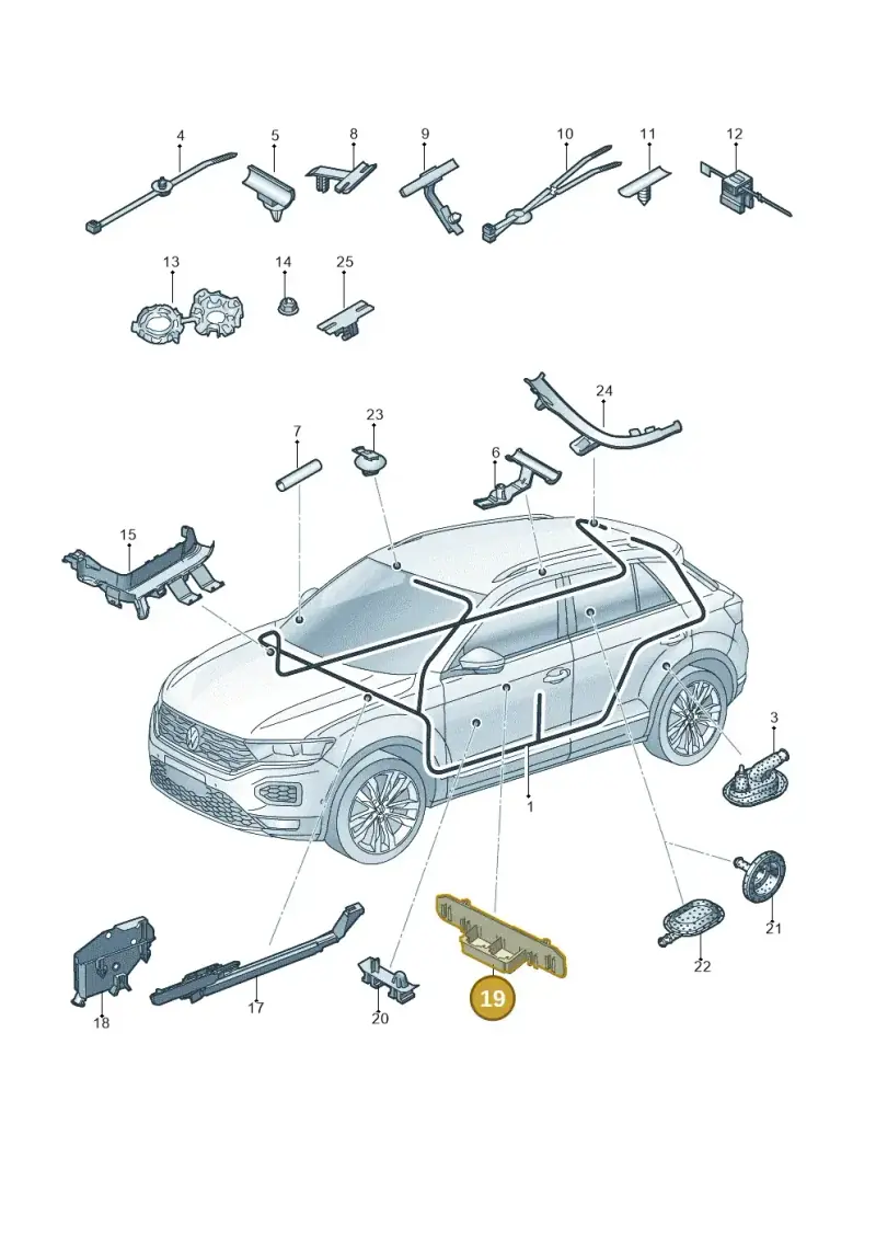 5Q0937546 — Volkswagen T-Roc BlueMotion (2017-2024) diagram 813971820, position 19