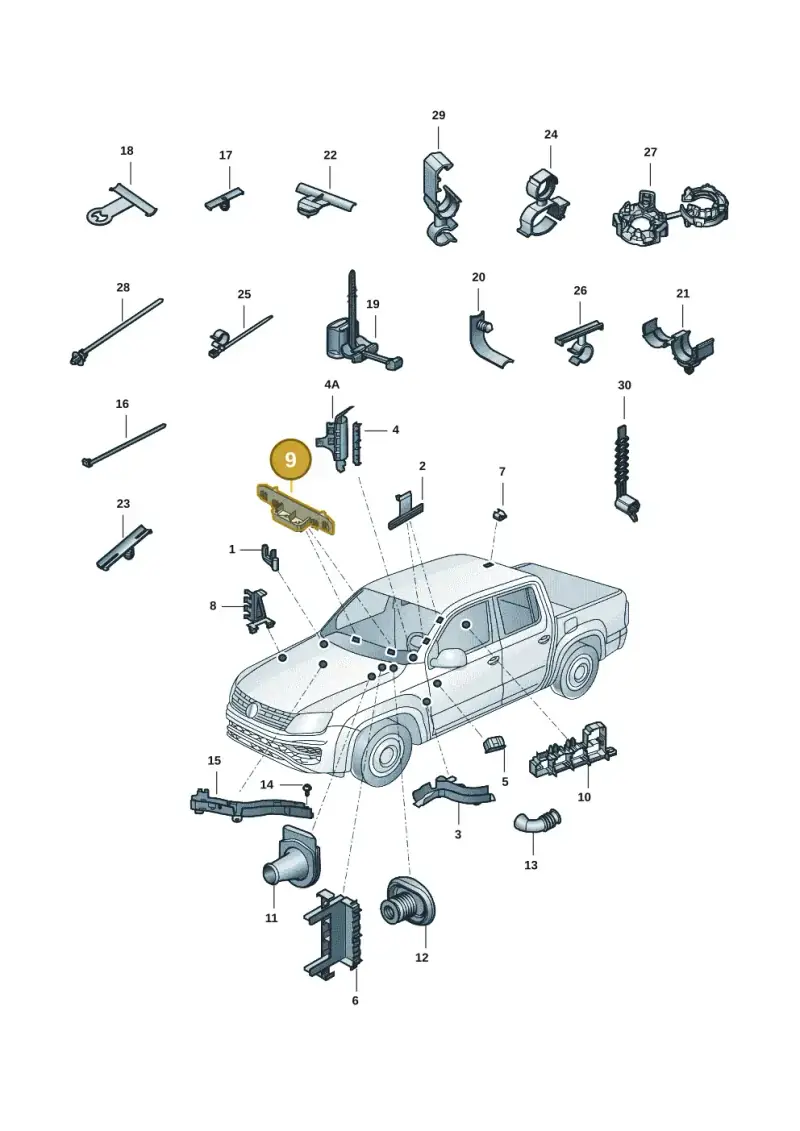 5Q0937546 — Volkswagen Amarok twin cab (2022-) diagram 2ha971086, position 9