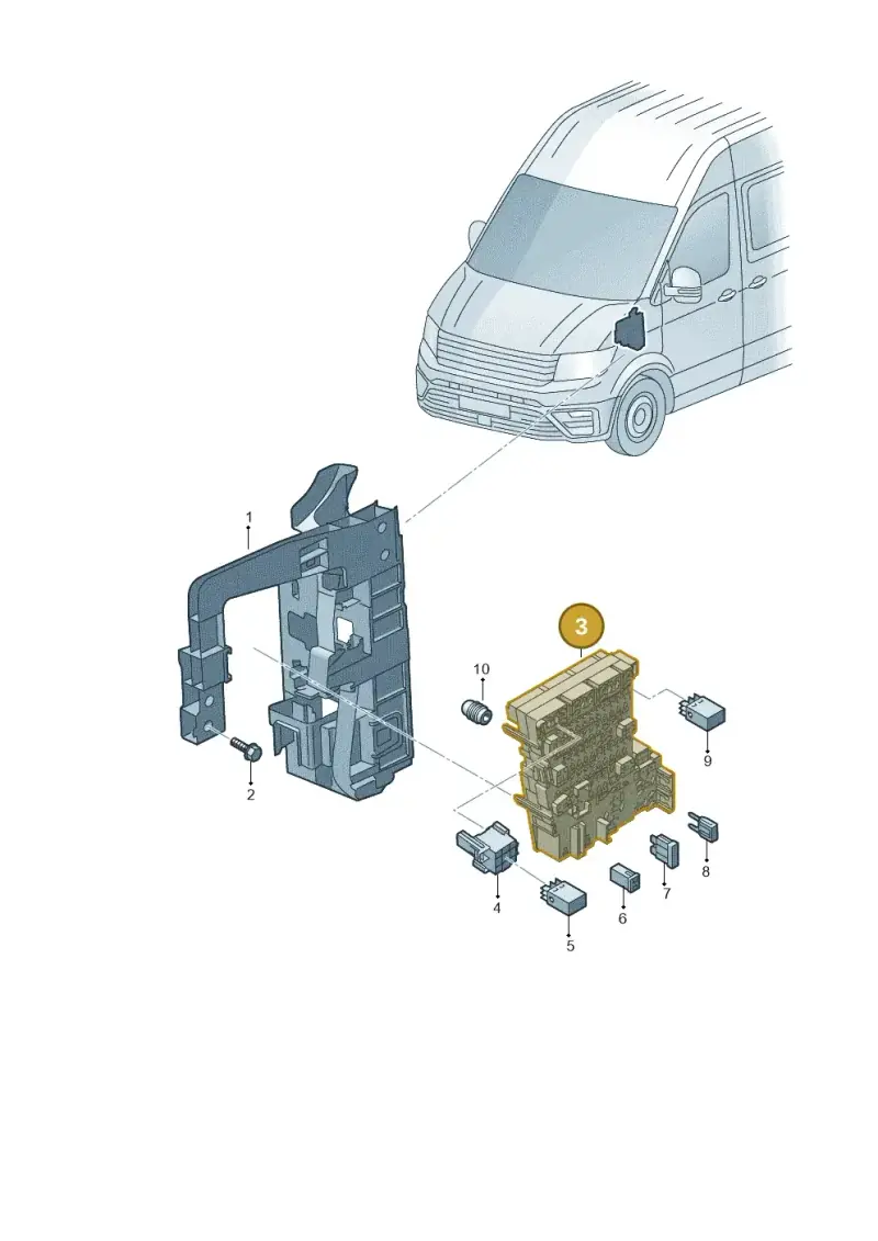 5Q0937615C — Volkswagen E-Crafter 35 (2018-2024) diagram 806937000, position 3