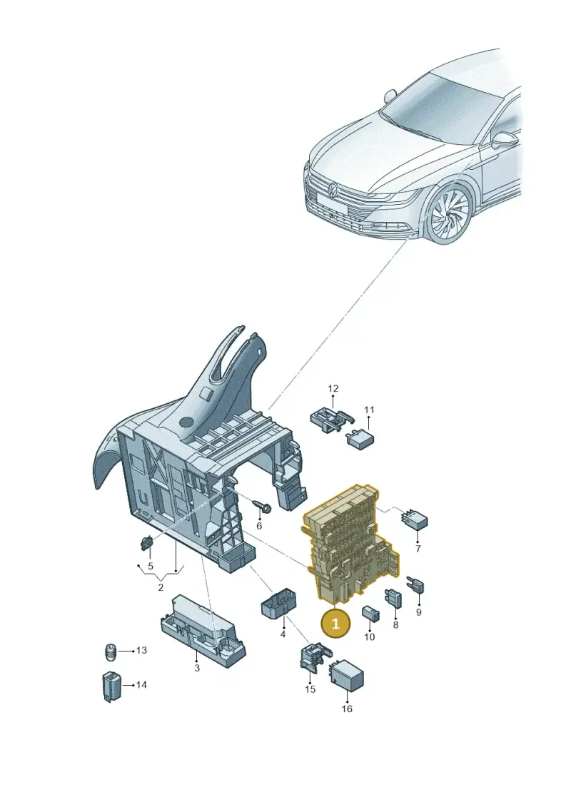 5Q0937615C — Volkswagen Arteon (2017-2023) diagram 828937000, position 1