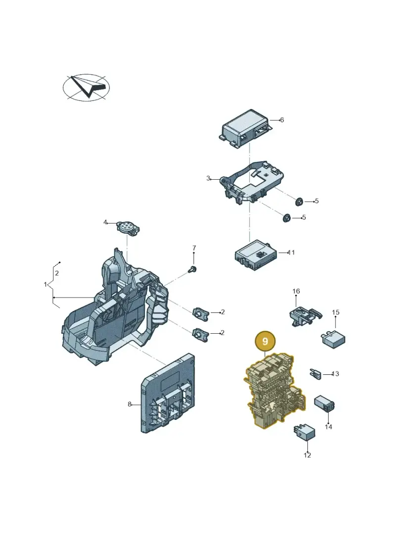 5Q0937615C — Volkswagen Tiguan 2.0 4Motion (2017-2024) diagram 833937050, position 9